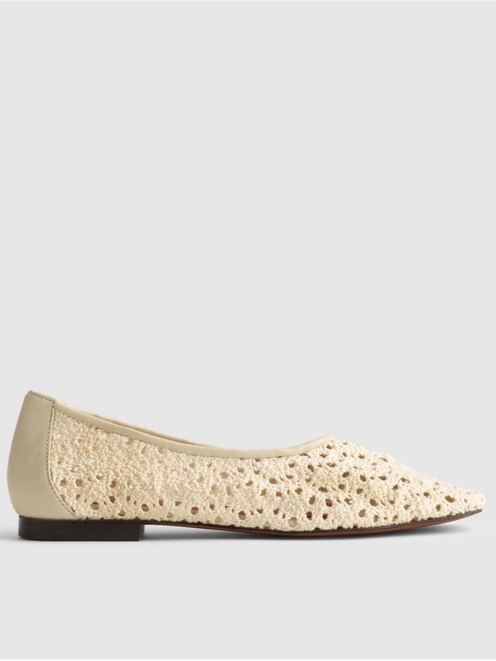 Madewell Mylie Ballet Flat New Without Box Size 6 Crochet Cream $148 - Picture 10 of 10